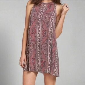 Abercrombie and Fitch Paisley Flirty Mini Dress in Chiffon